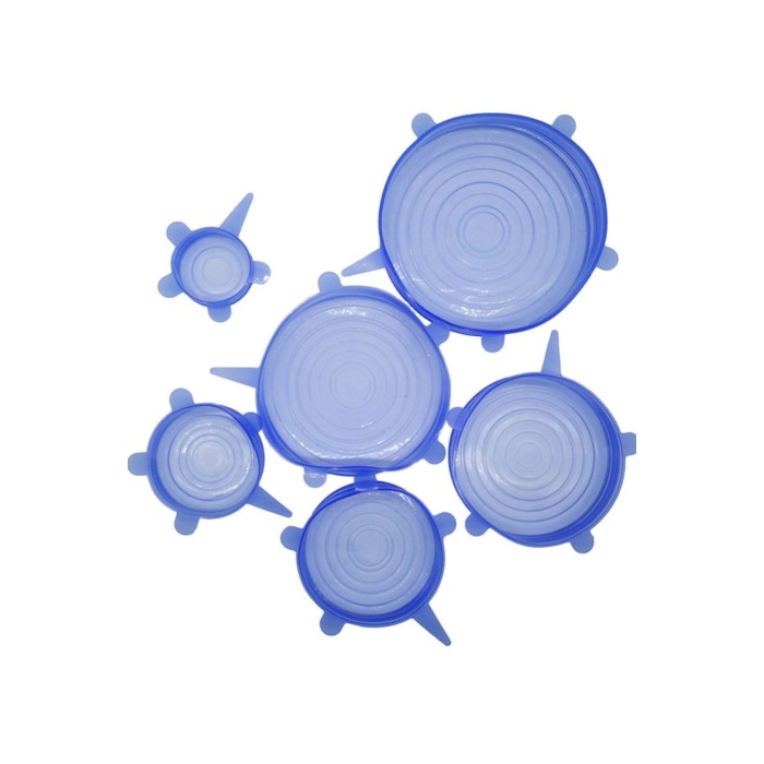 Tazeliği Koruyan 6&Apos;Lı Silikon Streç Gıda Saklama Koruma Kapakları (4172)