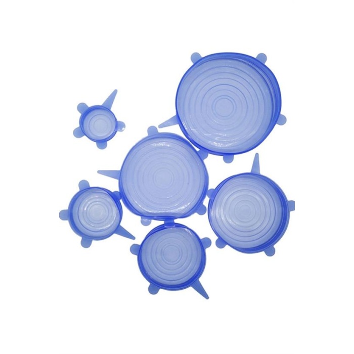 Tazeliği Koruyan 6&Apos;Lı Silikon Streç Gıda Saklama Koruma Kapakları (4172)
