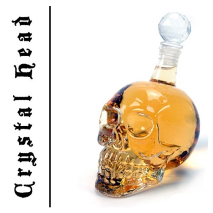 1000 Ml Crystal Head Kuru Kafa İçki Şişesi