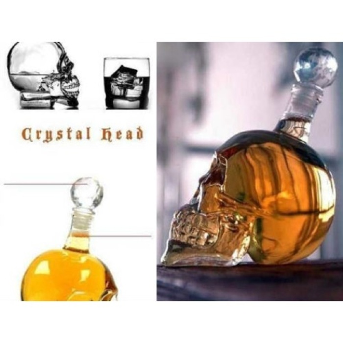 Crystal Head Kuru Kafa Cam Şişe 350 Ml