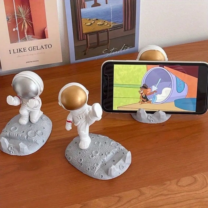 Mini Astronot Model Telefon Ve Tablet Tutucu Standı (4172)