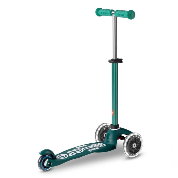 Mini  Deluxe Eco Led 3 Tekerlekli Scooter Green