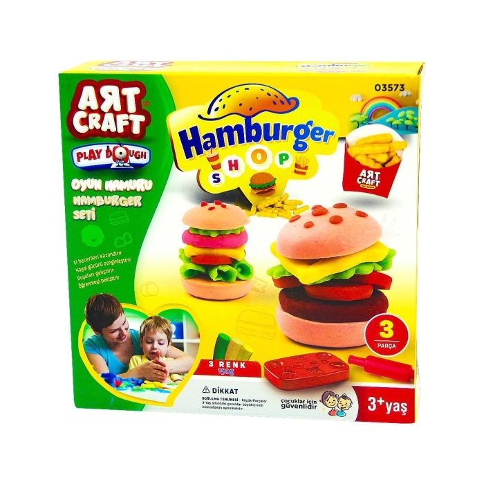 Oyun Hamuru Hamburger Seti