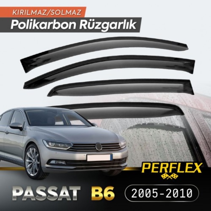 Vw Passat B6 2005-2010 Cam Rüzgarlığı V2 Düz