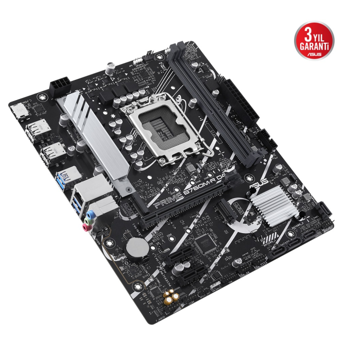 Asus Prime B760M-R D4, 2Xddr4, 2X M.2, Hdmi, 12-13-14.Nesil, Lga1700 Soket, Anakart