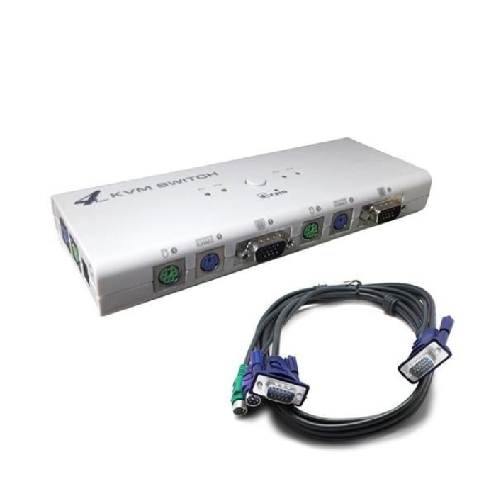 R-74A Kvm Switch 4 Port Kablolu