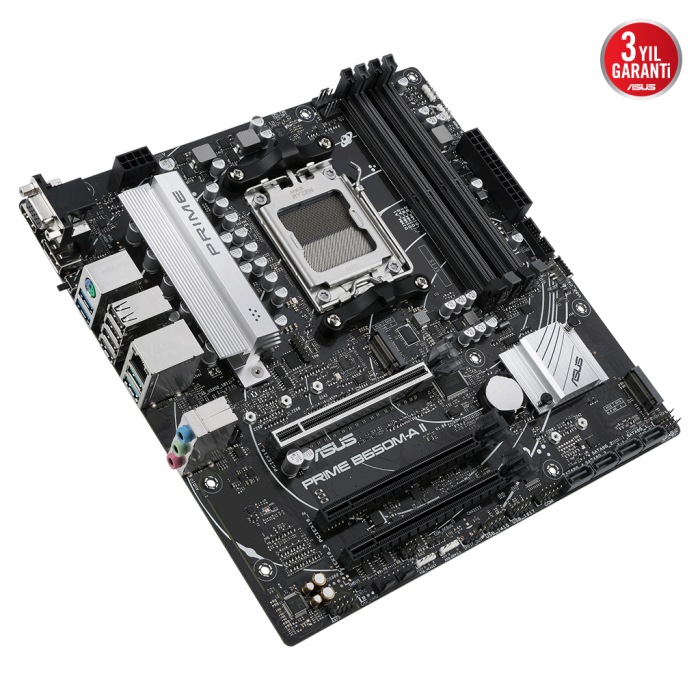 Asus Prime B650M-A Ii Csm, 4Xddr5, 2X M.2, D-Sub, Hdmi, Dp, Amd Ryzen 7000 Serisi, Am5 Soket Anakart