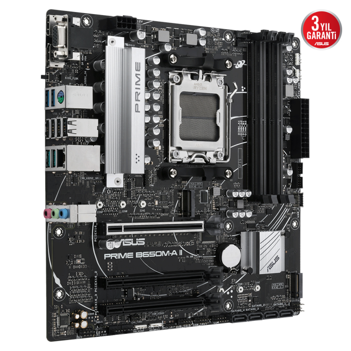 Asus Prime B650M-A Ii Csm, 4Xddr5, 2X M.2, D-Sub, Hdmi, Dp, Amd Ryzen 7000 Serisi, Am5 Soket Anakart