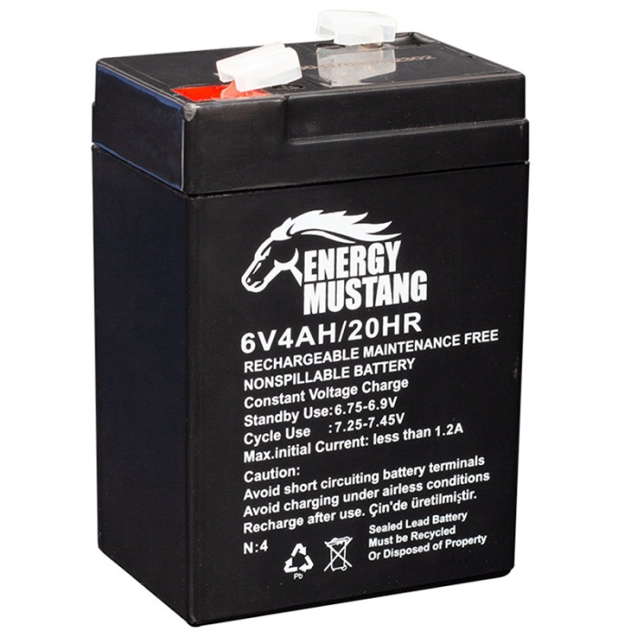 Energy  6 Volt - 4 Amper Işildak Aküsü (70 X 48 X 101 Mm)