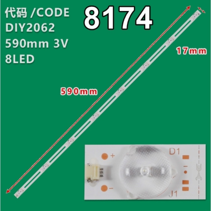 32Inch Universal Dled 3V 1W 8 Ledli̇ 59 Cm 1,8 Cm No:1596