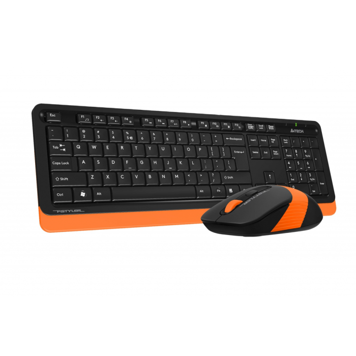 A4 Tech Fg1010 Turuncu Fstyler Türkçe Q 2,4Ghz  Kablosuz Klavye Mouse Set