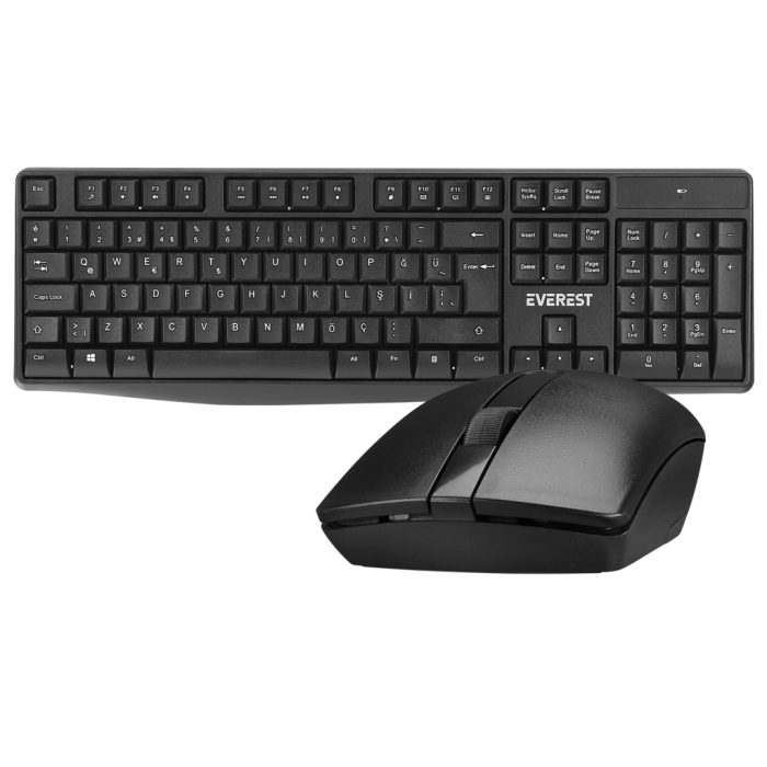 Km-7500, Siyah, Türkçe Q, Kablosuz, Klavye Mouse Set