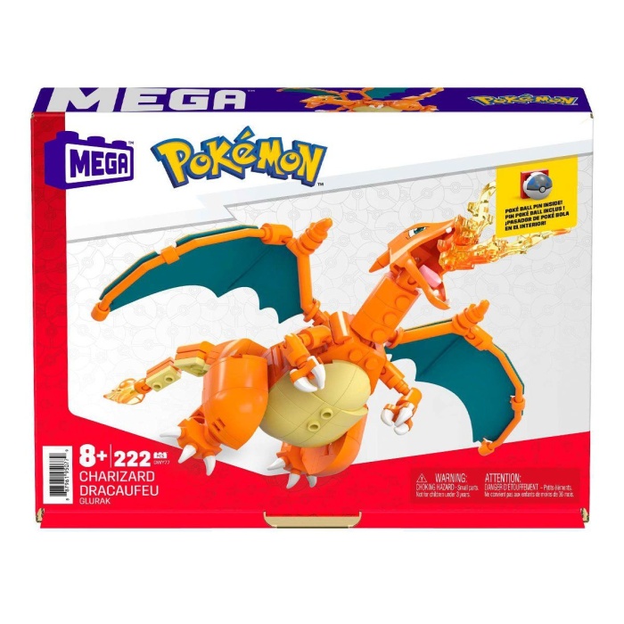 Gwy77 Mega™ Pokémon™ Charizard Figürü 222 Parça +8 Yaş