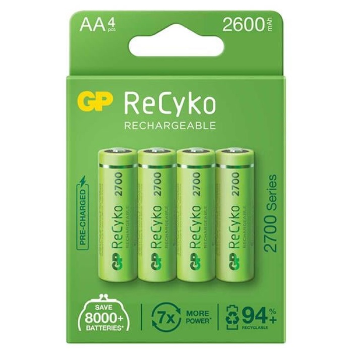 Recyko Aa 2600 Mah Şarjli 4Lü Pi̇l Gp270Aahce-2Eb4 (Gprhc272E001)