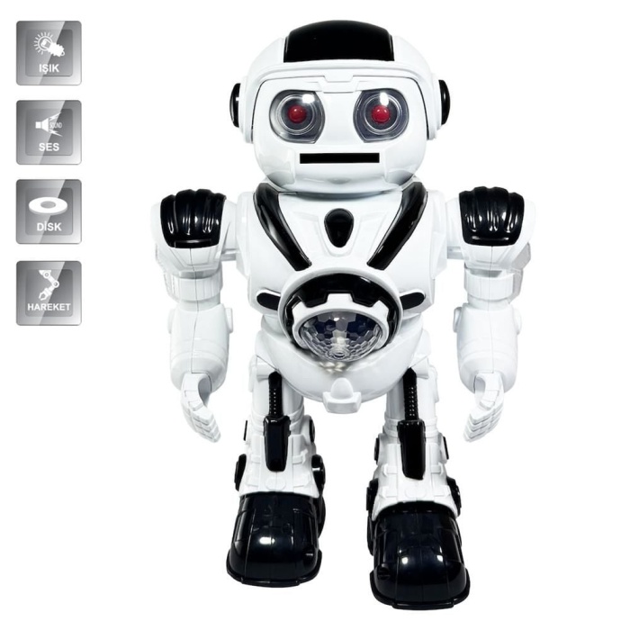 Df-6022 Işikli Ve Müzi̇kli̇ Di̇sk Atan Uzayli Robot