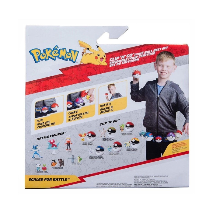 Pok 95283-U Pokemon Clip N Go Pokeball Kemer Ve Figür Seti Seri 1 -Necotoys