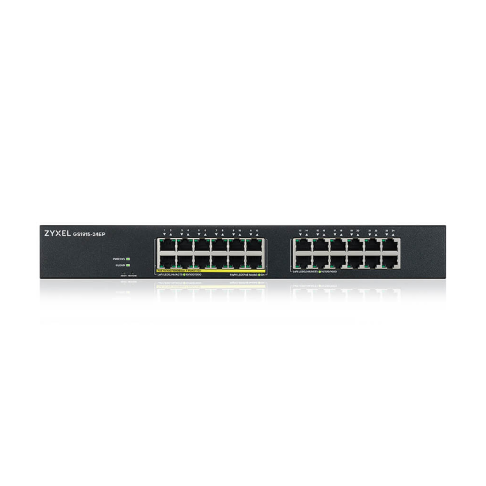 Zyxel Gs1915-24Ep, 24 Port, Gigabit, 12 Port Poe, Yönetilebilir, Sessiz, Masaüstü Switch