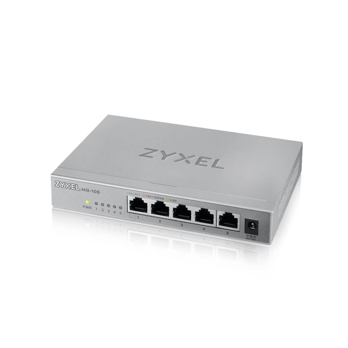 Zyxel Mg-105, 5 Port, Gigabit, Metal Kasa, Yönetilemez, Masaüstü Switch