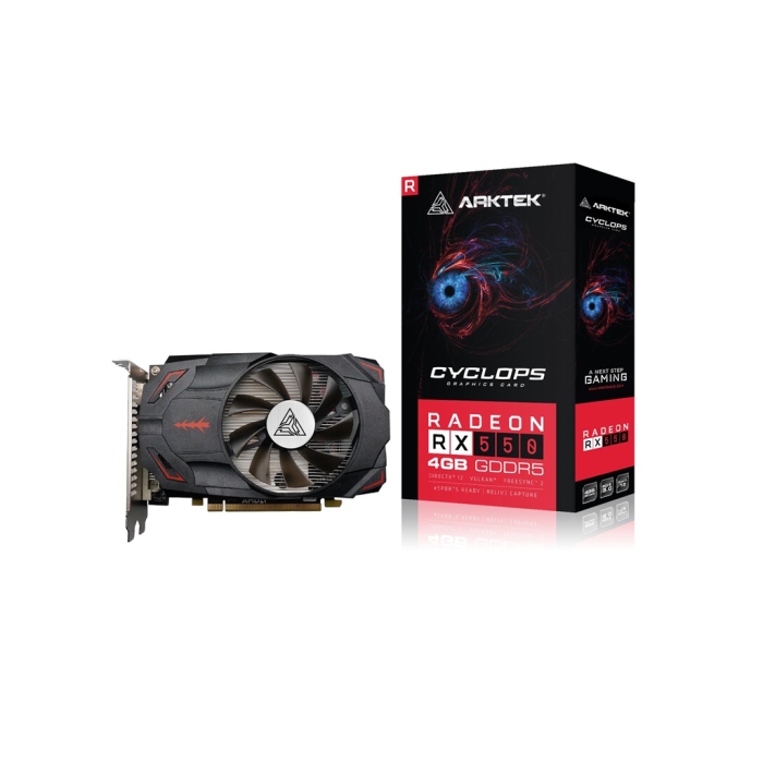 Arktek Cyclops, Akr550D5S4Gh1, Rx550, 4Gb, Gddr5, 128Bit, 1Xdvi, 1Xhdmi, 1Xdp Gaming Ekran Kartı