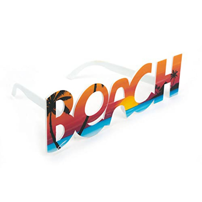 Beach Yazılı Parti Gözlüğü Yaza Merhaba Hawaii Show Gözlüğü 19X6 Cm