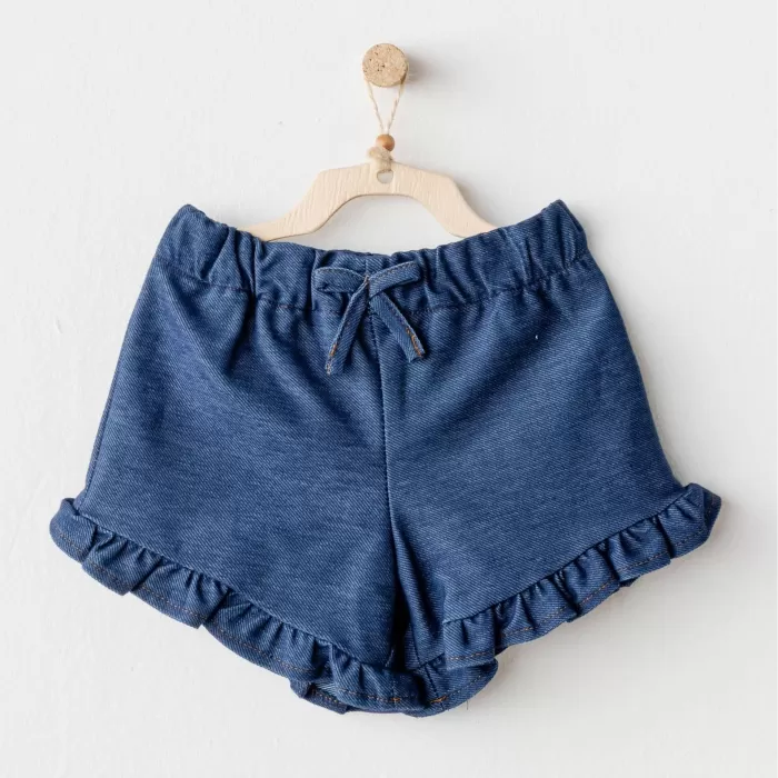 Andywawa Ac25938 Casual Bebek Şort İndigo