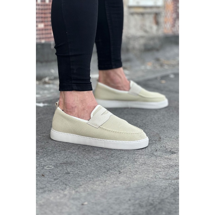 Bej Triko Babet Erkek Casual Ayakkabı