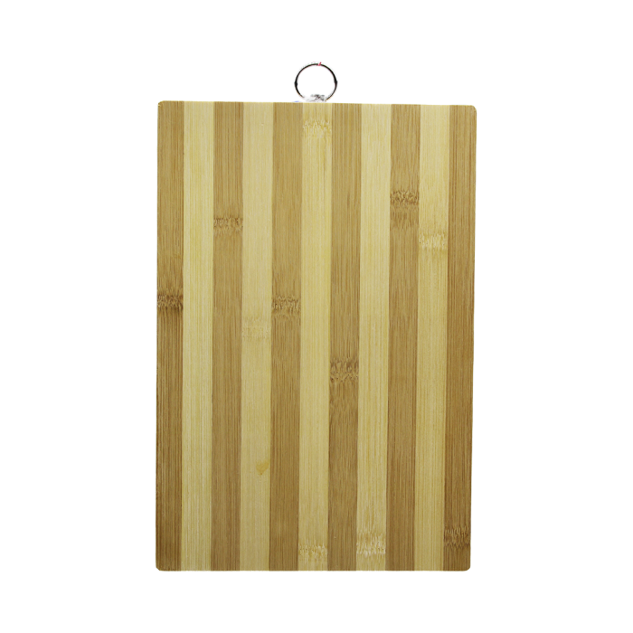 Ahşap 20X30Cm Beyaz Çi̇zgi̇li̇ Bambu Kesi̇m Panosu Metal Kulplu (4172)