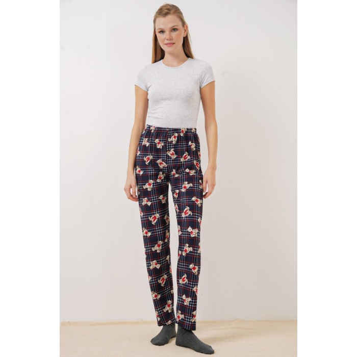 4323 Desenli Pijama Altı - Lacivert