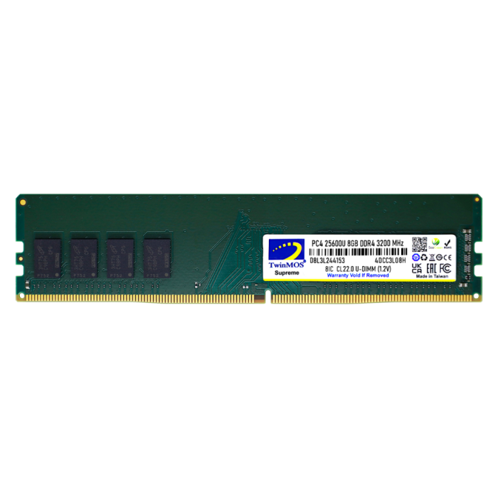 Twinmos Mdd48Gb3200D, 8Gb, Ddr4, 3200Mhz, 1.2V Desktop Ram