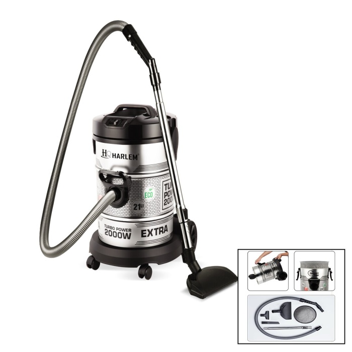 Torbasiz - Kuru Vakumlu - Metal Kasa Elektri̇kli̇ Süpürge 21Lt - 2850W Hsv-622Dvc (4172)