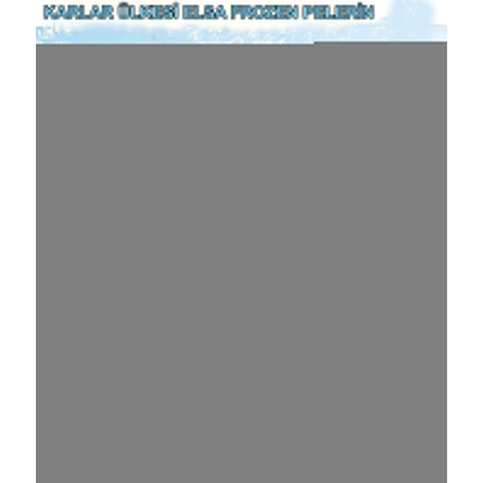 Karlar Ülkesi Elsa Frozen Mavi Pelerin – 80 Cm Kar Desenli Çocuk Pelerini ( Hariç )