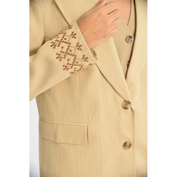Leomie Nakışlı Blazer Ceket 6106