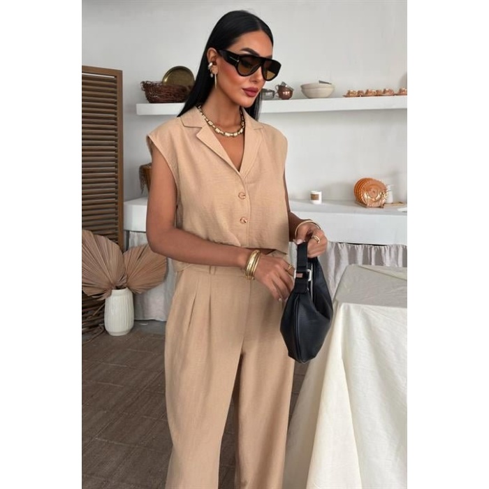 Zoe Crop Yelek Takım 9744-08