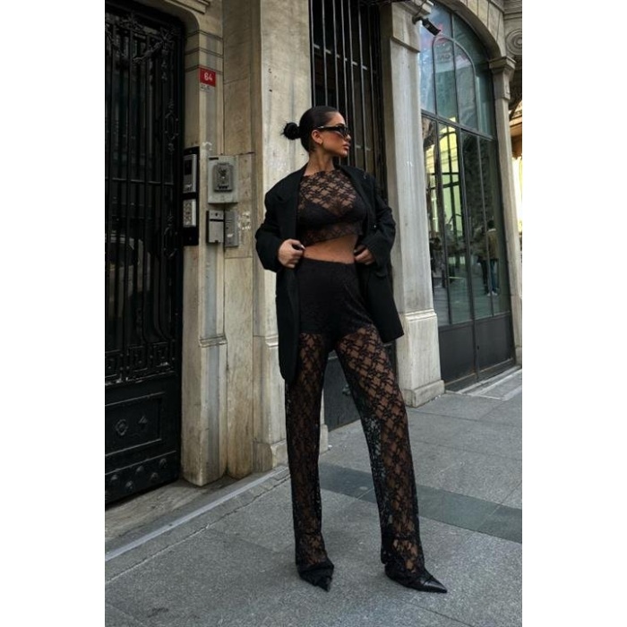 Evelyne Crop Dantelli Takım 9751-08