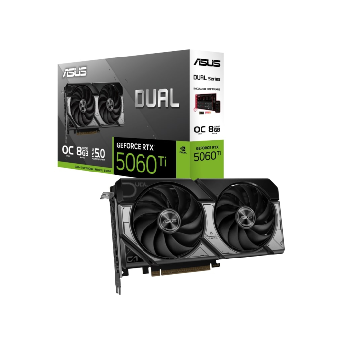 Asus Dual-Rtx5060Ti-O8G, 8Gb, 128Bit, Gddr7, 1Xhdmi, 3Xdp Gaming Ekran Kartı