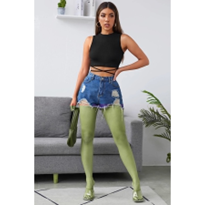 Kadın Siyah Çapraz Bağlamalı Crop Top Büstiyer