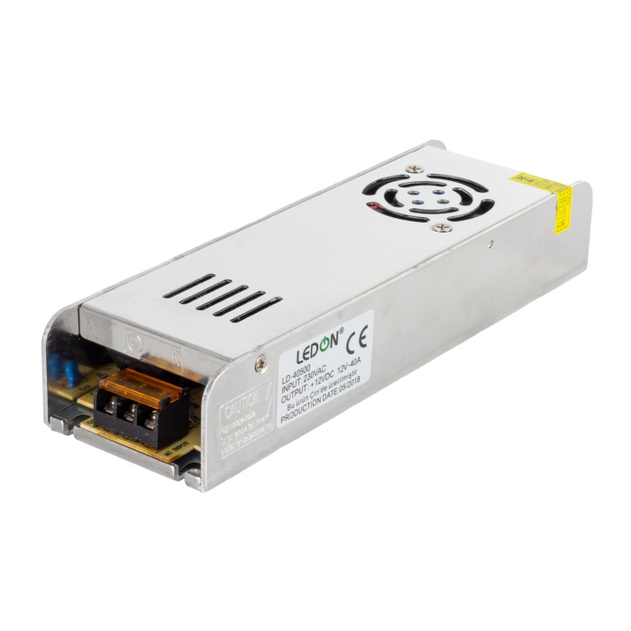 LD-40500 12 VOLT - 40 AMPER - 480 WATT SLIM METAL KASA ADAPTÖR