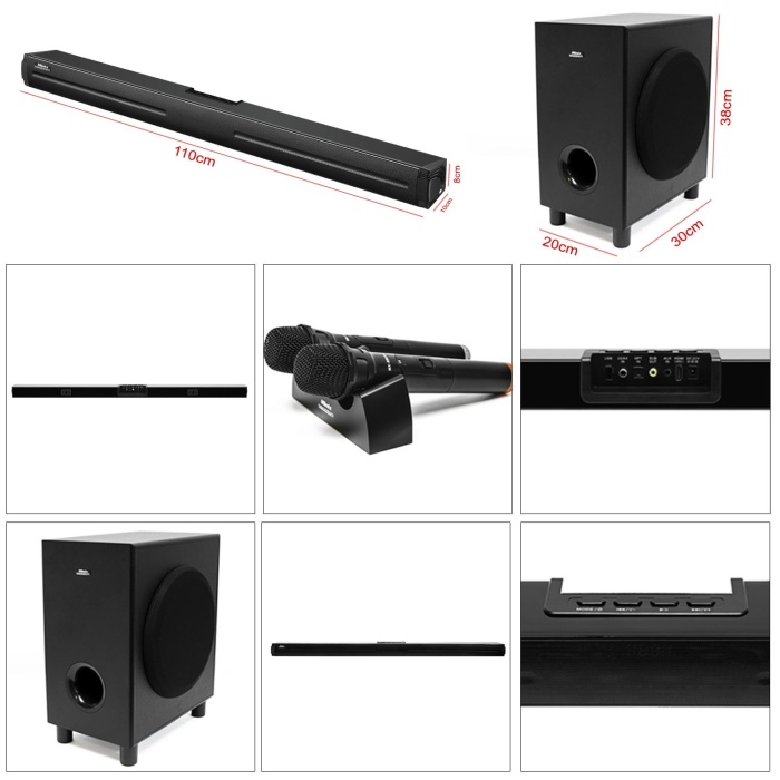 TELEVİZYON SES SİSTEMİ 2.1 BT/USB/SD/HDMI/AUX 90W MİNİX SOUNDBAR MX-906 N+