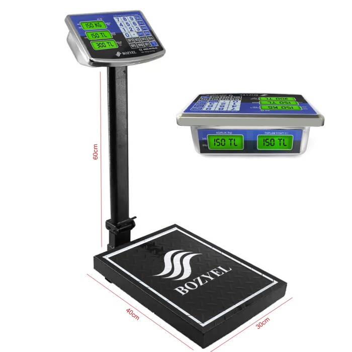 ELEKTRONİK DİJİTAL KANTAR TERAZİ 150KG ŞARJLI BOZYEL TCS-K2