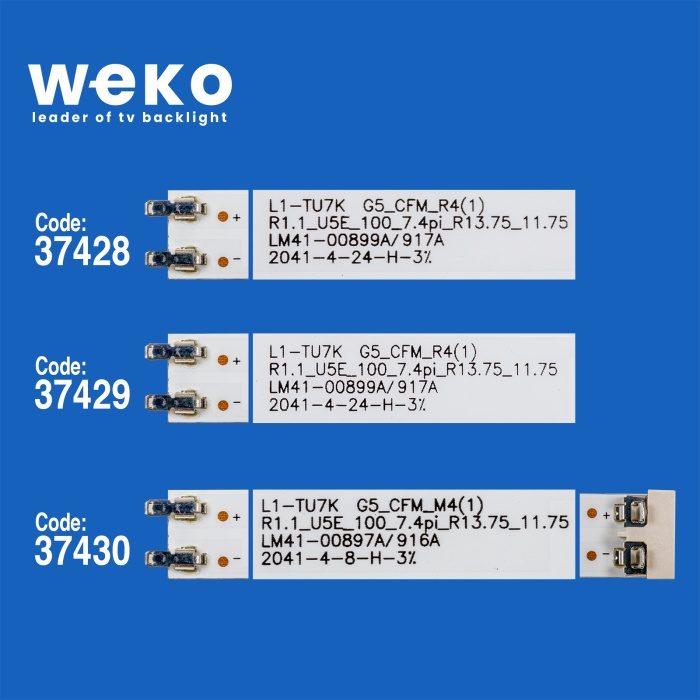 WKSET-6775 37428X6 37429X6 37430X6  BN96-50310A BN96-50311A BN96-50312A  18 ADET LED BAR