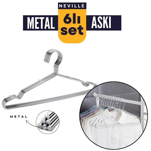 6 Adet Metal Elbise Askısı 714516