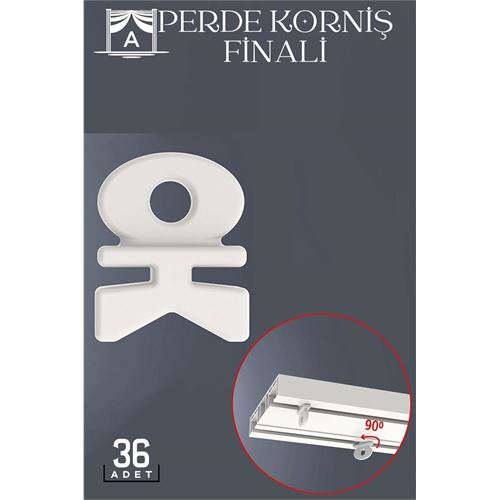 Perde Korniş Finali Sonu 36 Adet Craftme Design 718404