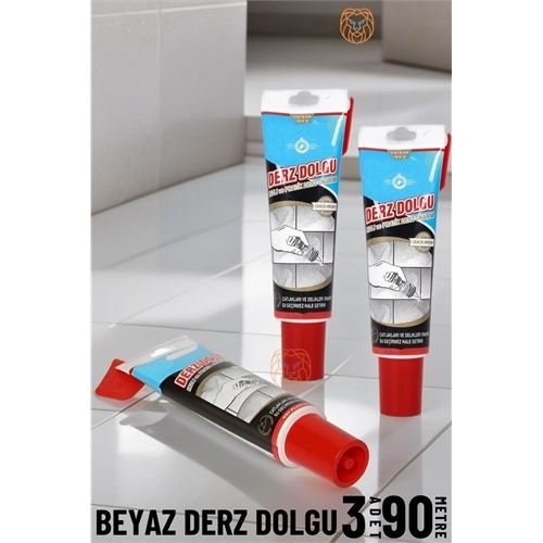 Beyaz Derz Dolgu Macunu 3 Tüp 90 Metre Hatfix 719825