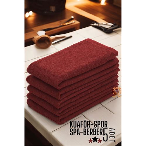 Havlu Seti Kuaför Berber Spor Spa Salon Havlusu Mikrofiber Bordo 720727