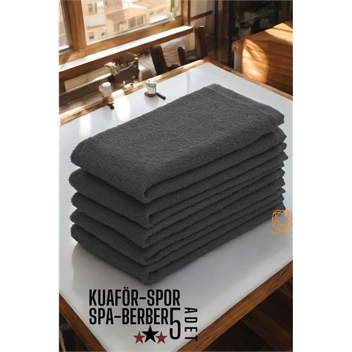 Havlu Seti Kuaför Berber Spor Spa Salon Havlusu Mikrofiber Gri 720728