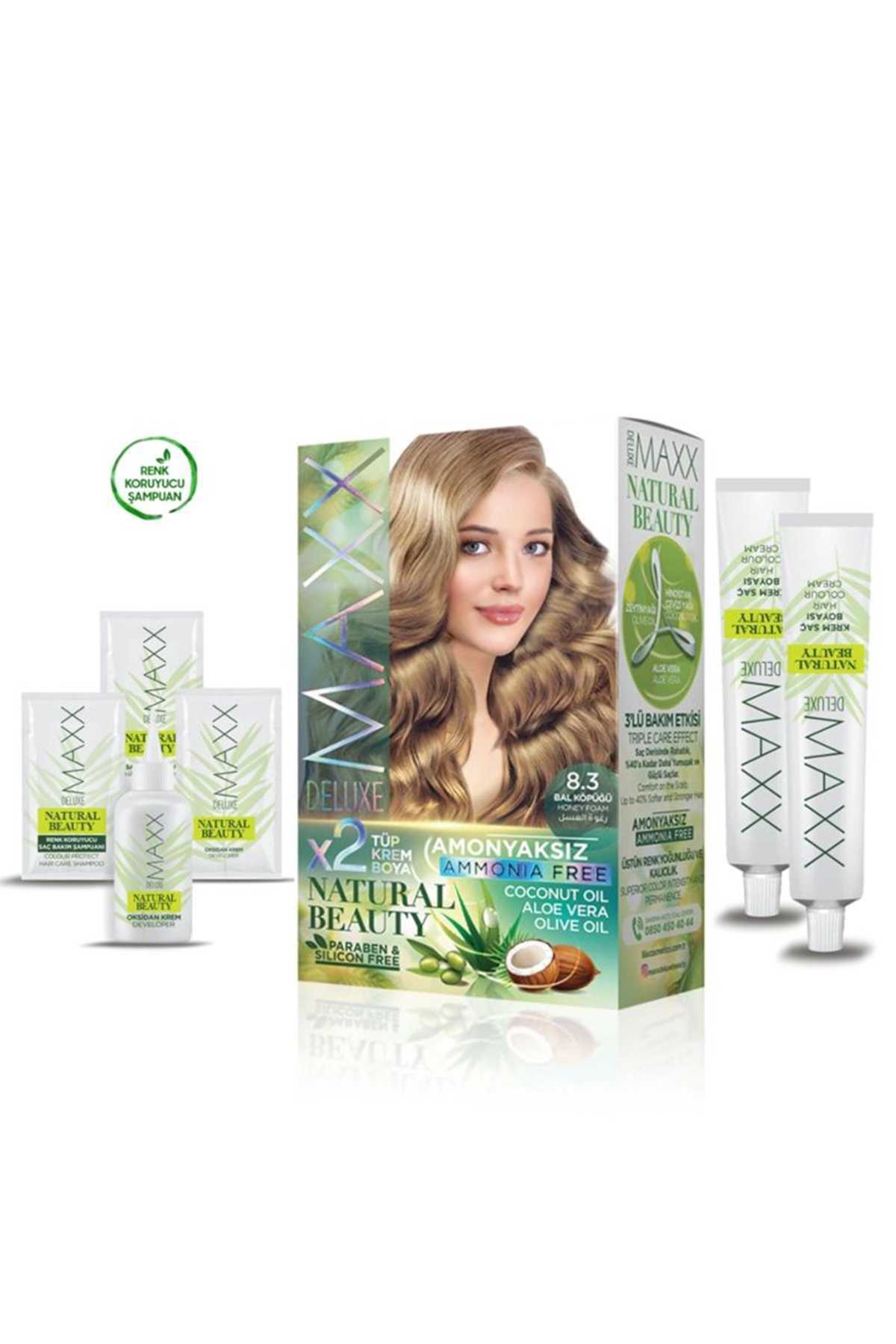 2 Paket Natural Beauty Amonyaksız Saç Boyası 8.3 Bal Köpüğü