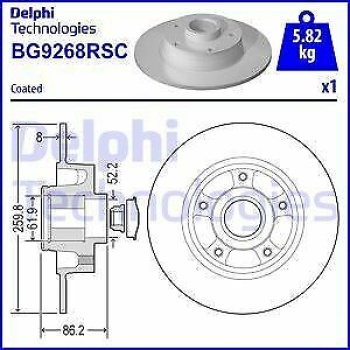 FREN DISKI ARKA MEGANE IV 16  KAPLAMALI RULMANLI ABS SENSOR HALKALI YARICAPI 30mm