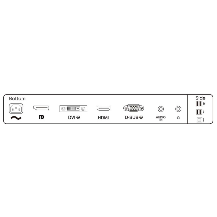 23.8 PHILIPS 241B8QJEB/00 IPS 5MS 75MHZ 1XVGA 1XHDMI 1XDP 1XDVI FHD 1920X1080 USB HOPARLÖR YÜKSEKLİK AYARI VESA SİYAH