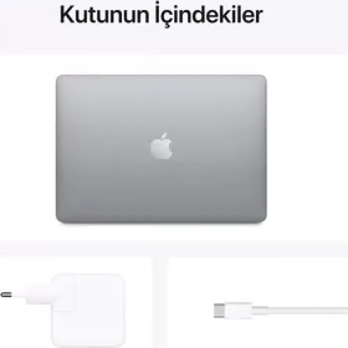 Apple MacBook Air MGN63TU/A M1 8GB RAM 256GB macOS 13.3 inç Uzay Grisi Laptop - Notebook