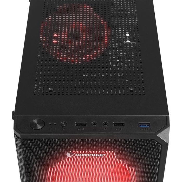 RAMPAGE HELIOS MESH 550W 80+BRONZE SİYAH TEMPERLİ CAM 4*120MM RAINBOW ATX MIDI TOWER KASA